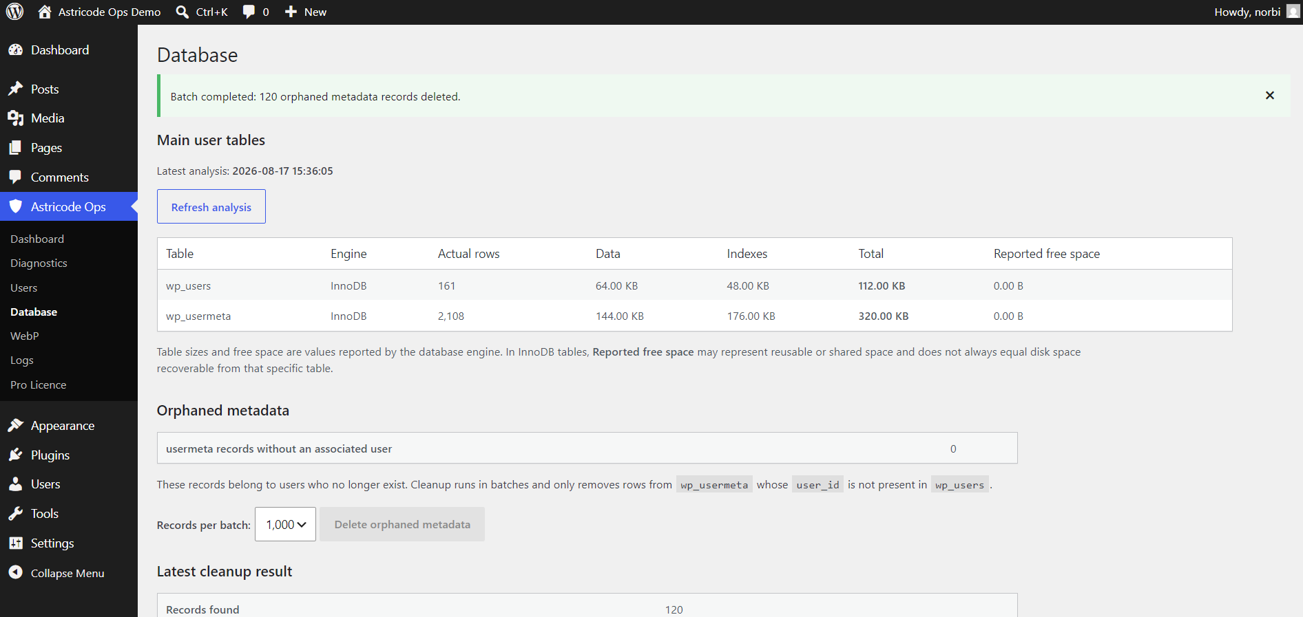Astricode Ops database-after-orphan-usermeta-cleanup